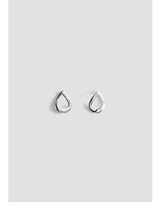 Mango Blue Stainless Steel Semi-Hoop Earrings
