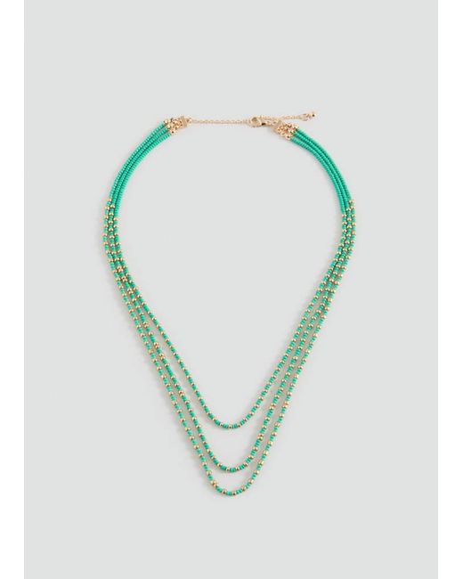 MANGO TEEN Blue Multiple Pendant Necklace