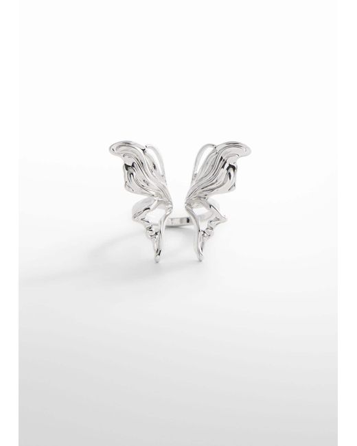 Mango White Butterfly Ring
