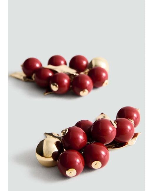 Mango Red Fruit Dangle Earrings