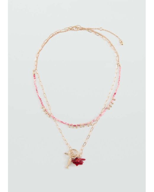 MANGO TEEN Metallic Combined Necklace Pack