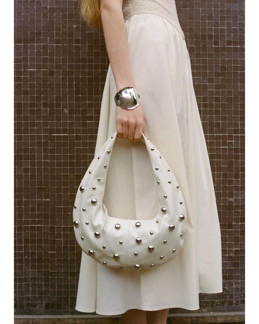 Mango Brown Studded Shoulder Bag