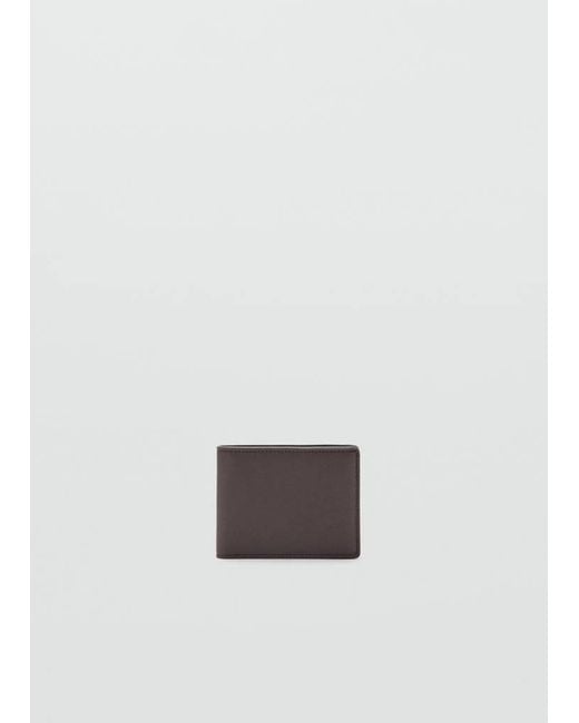 Mango Gray Wallet With Embossed Effect for men