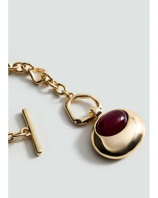 Mango Metallic Link Circle Necklace