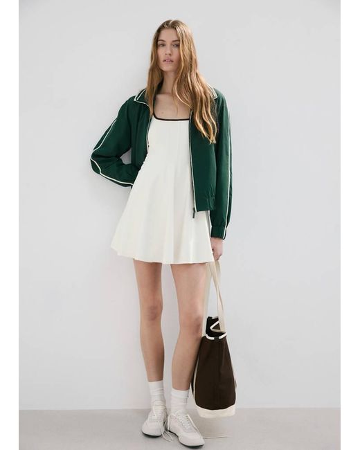 Mango Green Short Strap Dress