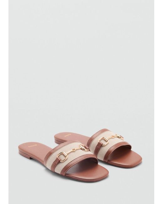 Mango Pink Sandals With Buckle Strap