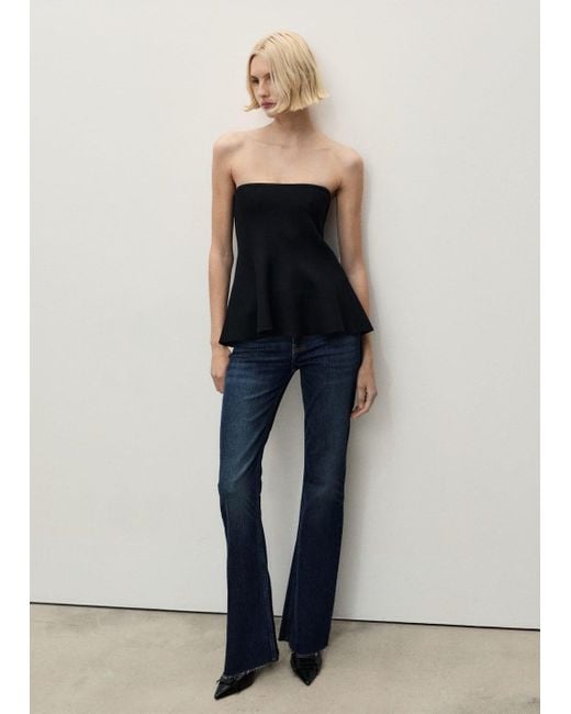Jean Fiona Flare Taille Normale Bleu Foncé Mango en coloris Blue