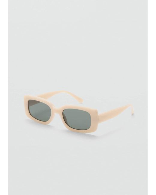 Mango White Acetate Frame Sunglasses