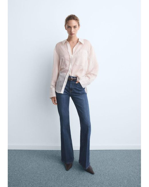 Mango White Flared Jeans Violeta Mit Hoher Bundhöhe