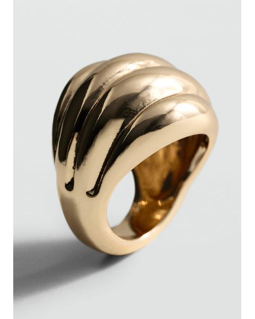 Mango Metallic Textured Embossed Ring