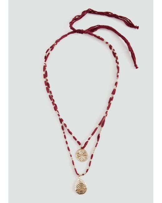 MANGO TEEN Multicolor Cord Necklace With Charms