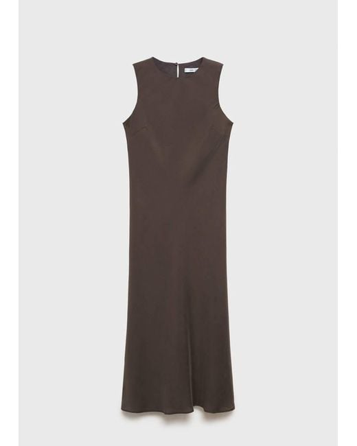 Mango Brown Long Modal Dress