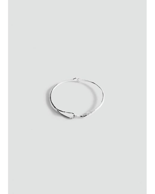 Mango White Rigid Hook Necklace