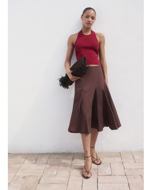 Mango Multicolor Knitted Top With Hoop Detail