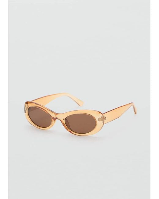 Mango Yellow Oval-Frame Sunglasses