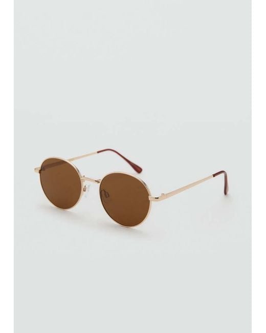 Mango Multicolor Round Metal-Frame Sunglasses