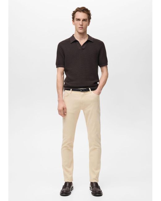 Mango Black Slim Fit Ultra Soft Touch Patrick Jeans for men