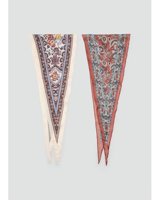Mango Orange Set Of 2 Printed Handkerchiefs