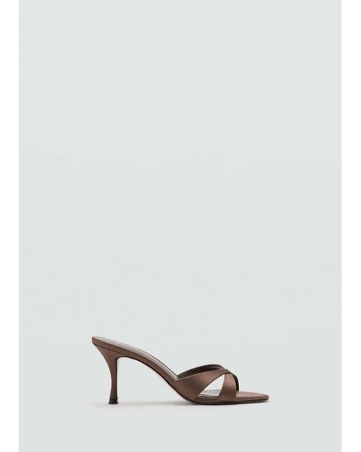 Mango Natural Heel Non-Structured Sandals