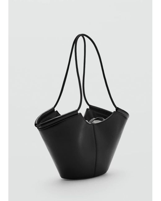 Mango Black Medium Shoulder Bag, Shopper Style