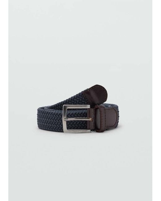 MANGO TEEN Blue Braided Belt for men