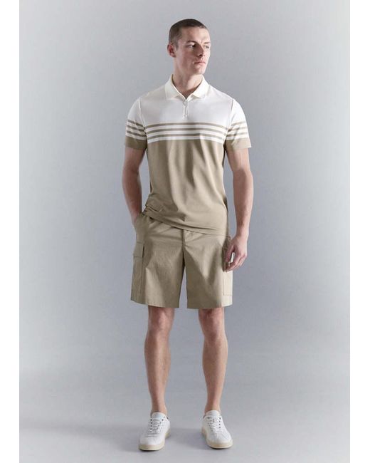 Mango Natural Water-Repellent Cargo Bermudas for men