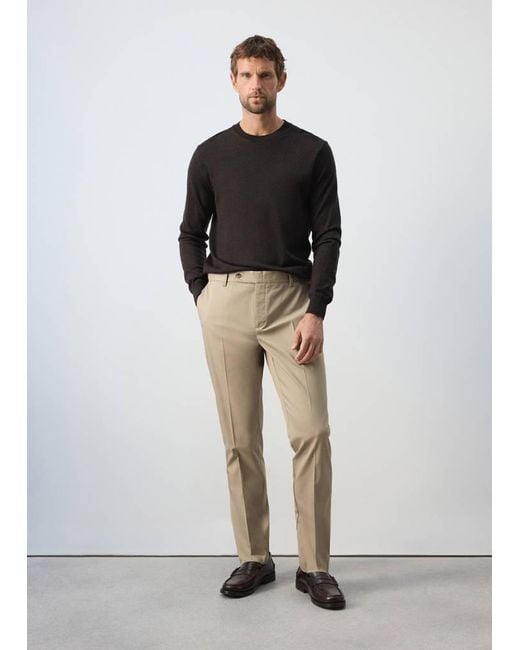Mango Natural Dublino Slim-Fit Chino Trousers for men