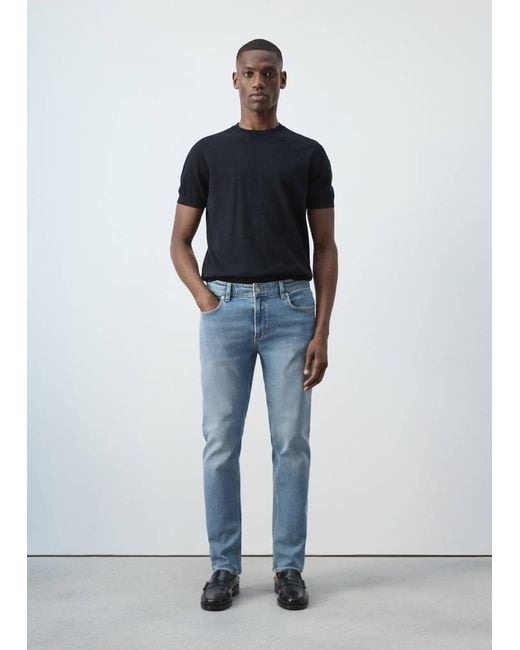 Mango Blue Jan Slim-Fit Jeans for men