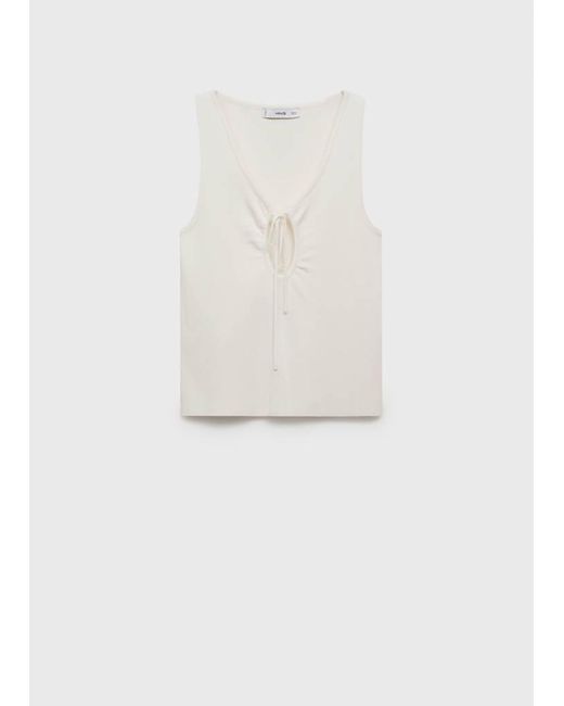 Mango Blue Bow Knit Top