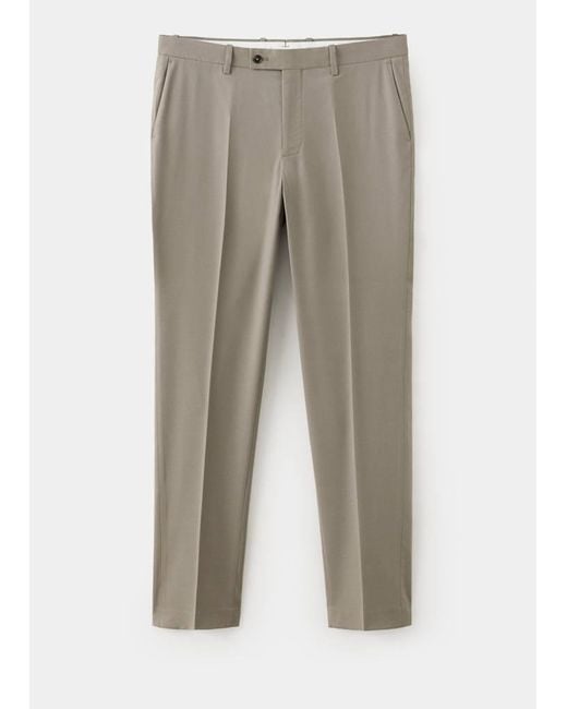Mango Gray Milan Slim-Fit Suit Trousers for men