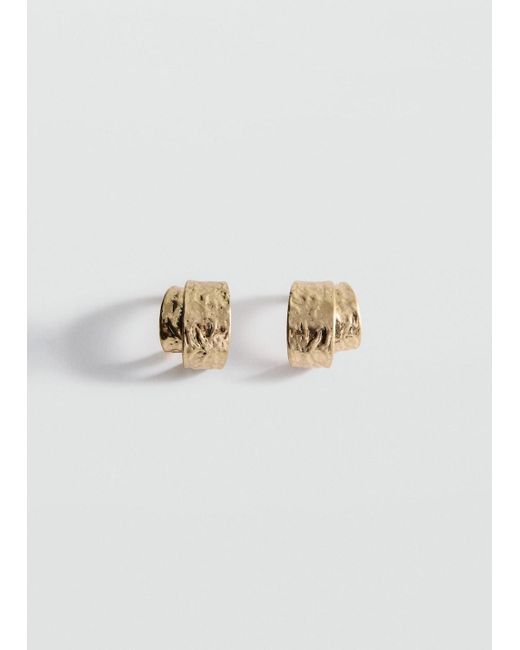 Mango Green Textured Double Hoop Earrings