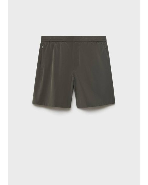 Mango Natural Water-Repellent Bermuda Shorts for men
