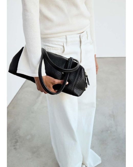 Mango White Faux-Leather Shoulder Bag