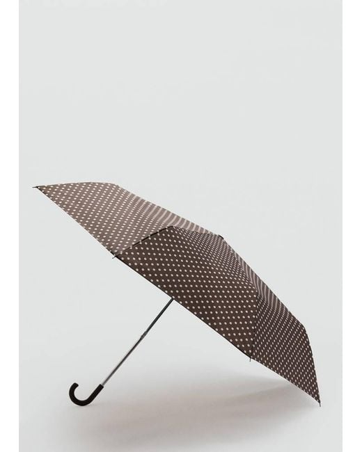 Mango Brown Mini Polka Dot Print Umbrella
