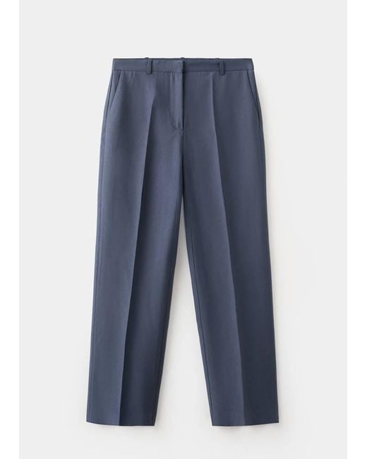 Mango Gray Mid-Rise Lyocell Trousers