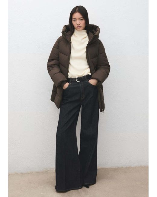 Mango Blue Hood Puffer Coat