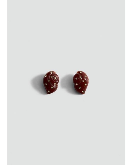 Mango Brown Shell Strass Earrings