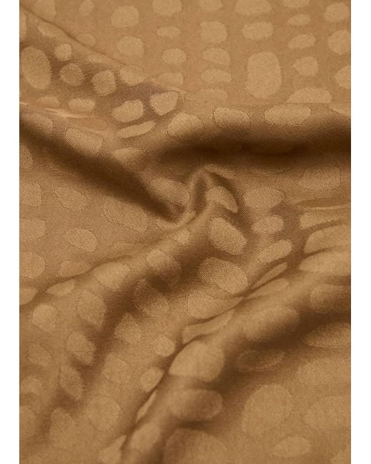 Mango Brown Jacquard Scarf