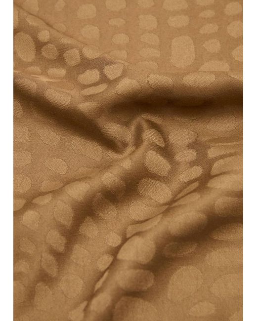 Mango Brown Jacquard Scarf