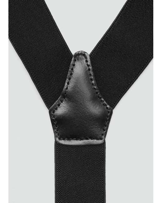 Mango Black Adjustable Elastic Braces for men
