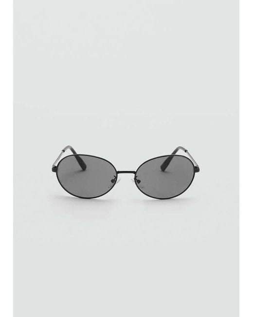 Mango Gray Metallic Frame Sunglasses