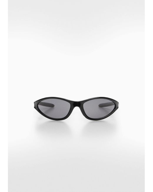 Mango Black Curved Frame Sunglasses