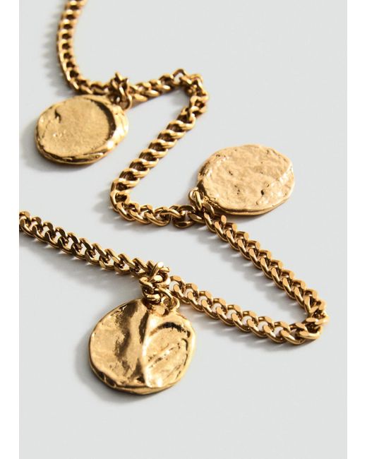 Collier À Double Pendentif Combiné Or Mango en coloris Metallic