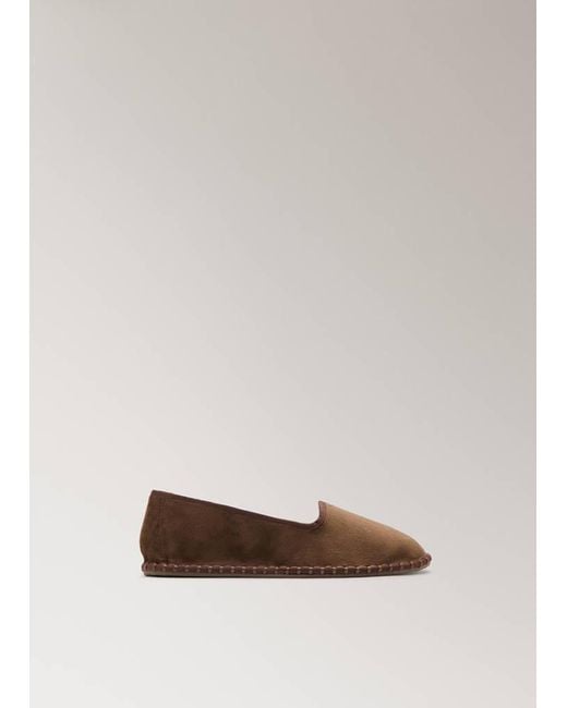 Mango Brown Velour Shoes