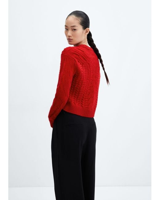 Mango red sweater online