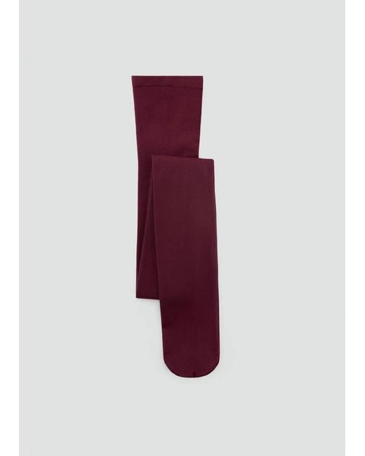 Mango Red Plain Socks Stockings