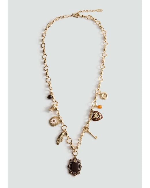 Mango White Kette Mit Verschiedenen Perlen
