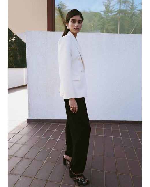 Mango Gray Baggy Knit Trousers