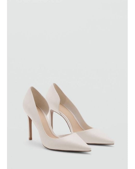 Mango White High-Heeled Shoes