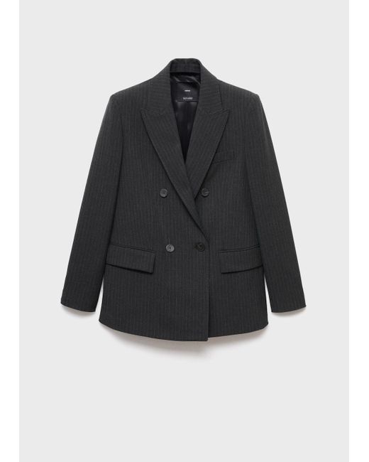 Mango Gray Pinstripe Suit Jacket